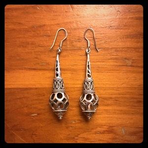 Sterling silver .925 vintage boho drop earrings